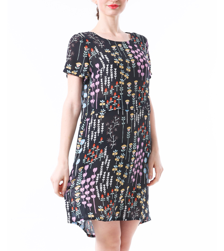 商品名称 恒源祥fazeya 春意盎然真丝宽摆裙637·蓝色 品牌 彩羊